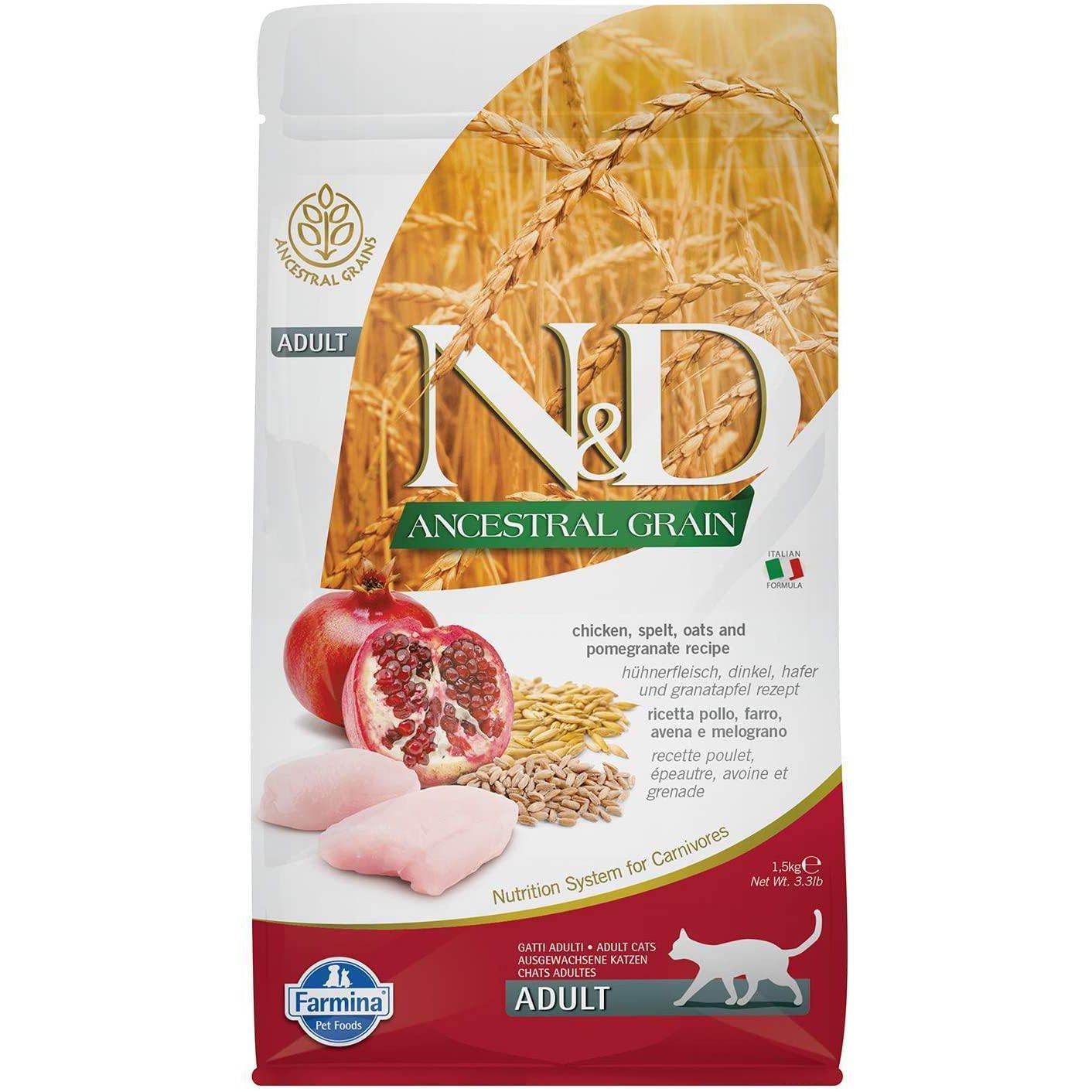 Farmina N&D Low Grain Gatto Farro Avena Pollo Melograno 1,5 Kg Farmina N&D Low Grain Gatto Farro Avena Pollo Melograno 1,5 Kg